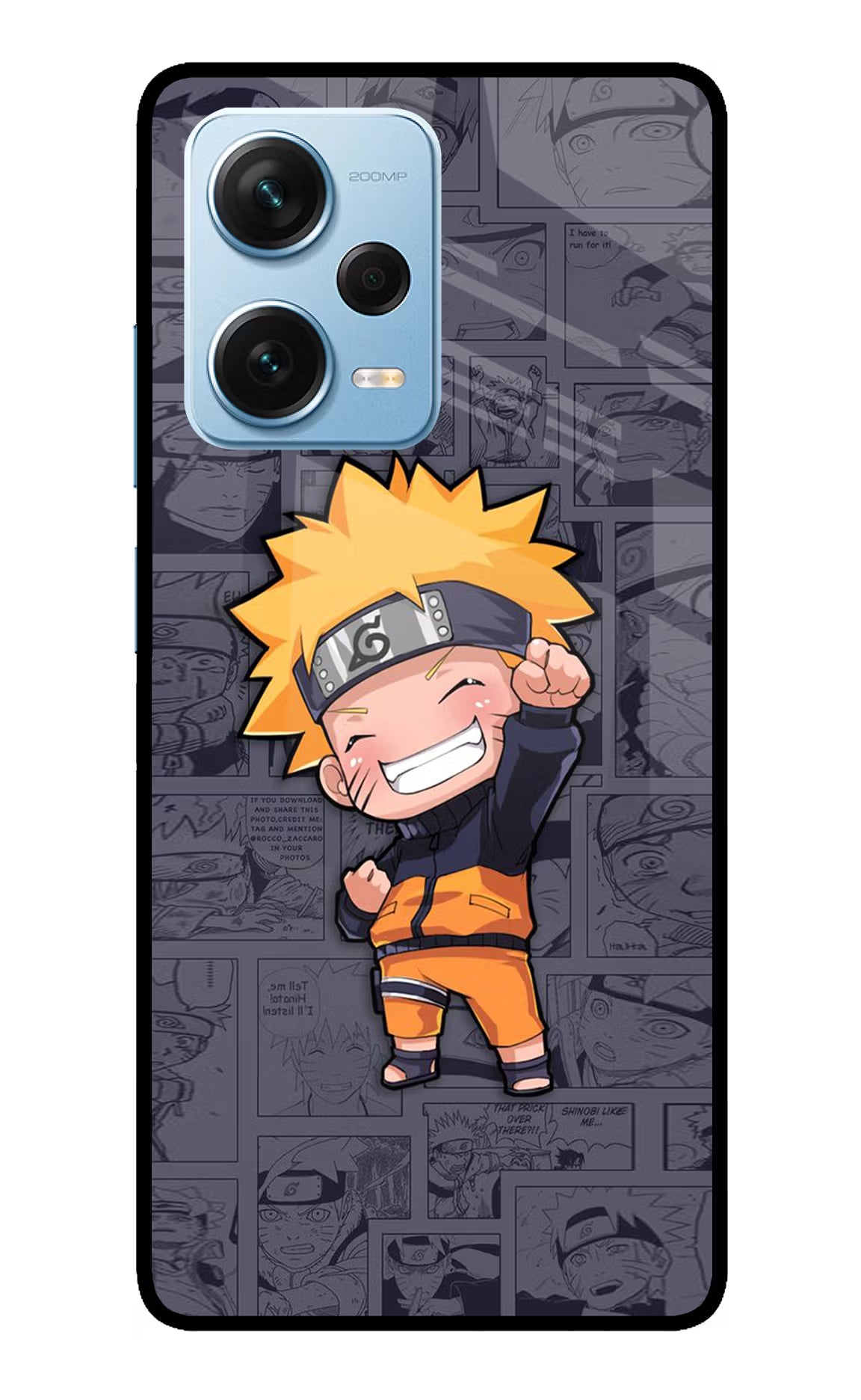 Chota Naruto Redmi Note 12 Pro+ 5G Glass Case Back Cover by Casekaro