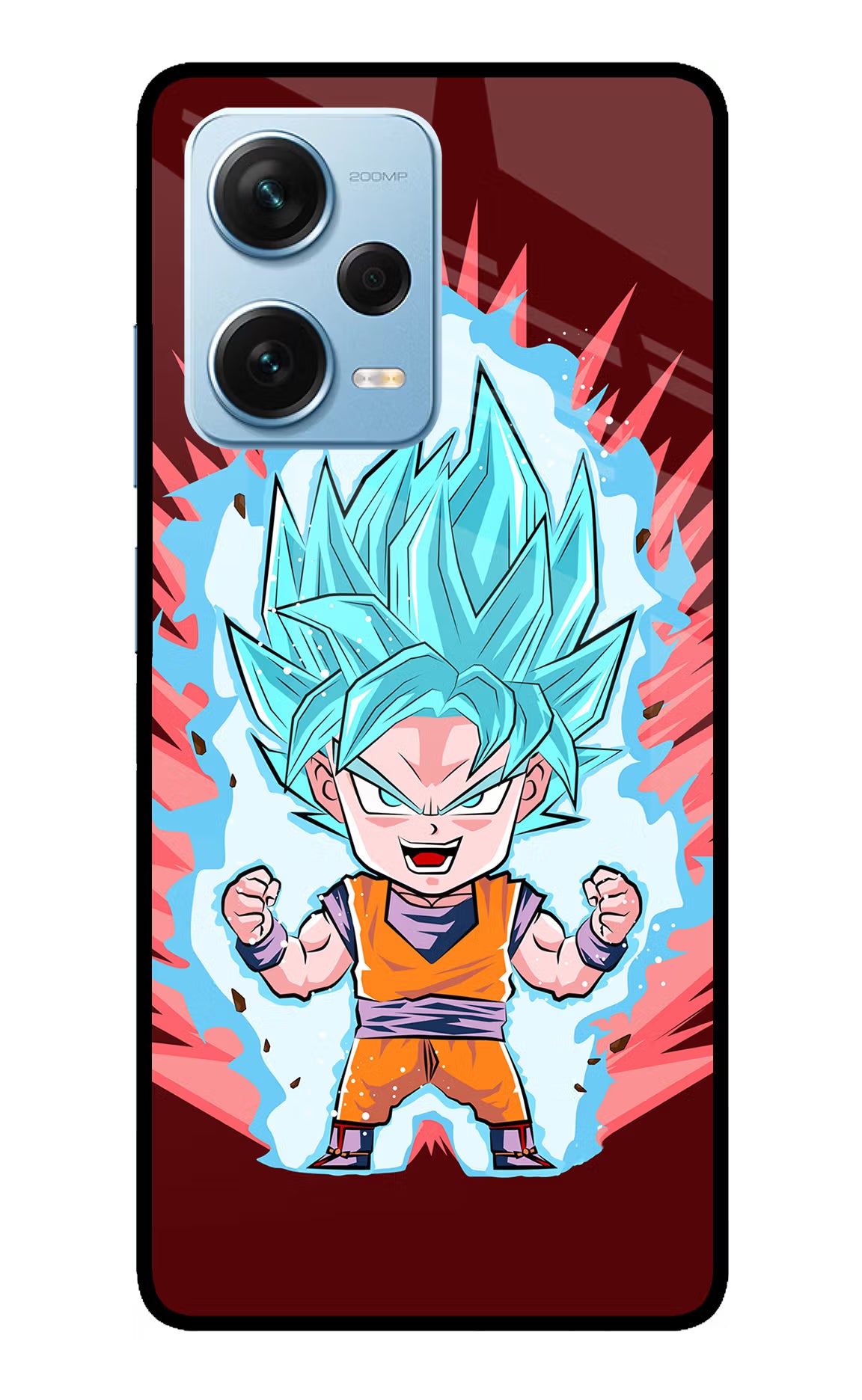 Goku Little Redmi Note 12 Pro+ 5G Glass Case Back Cover by Casekaro