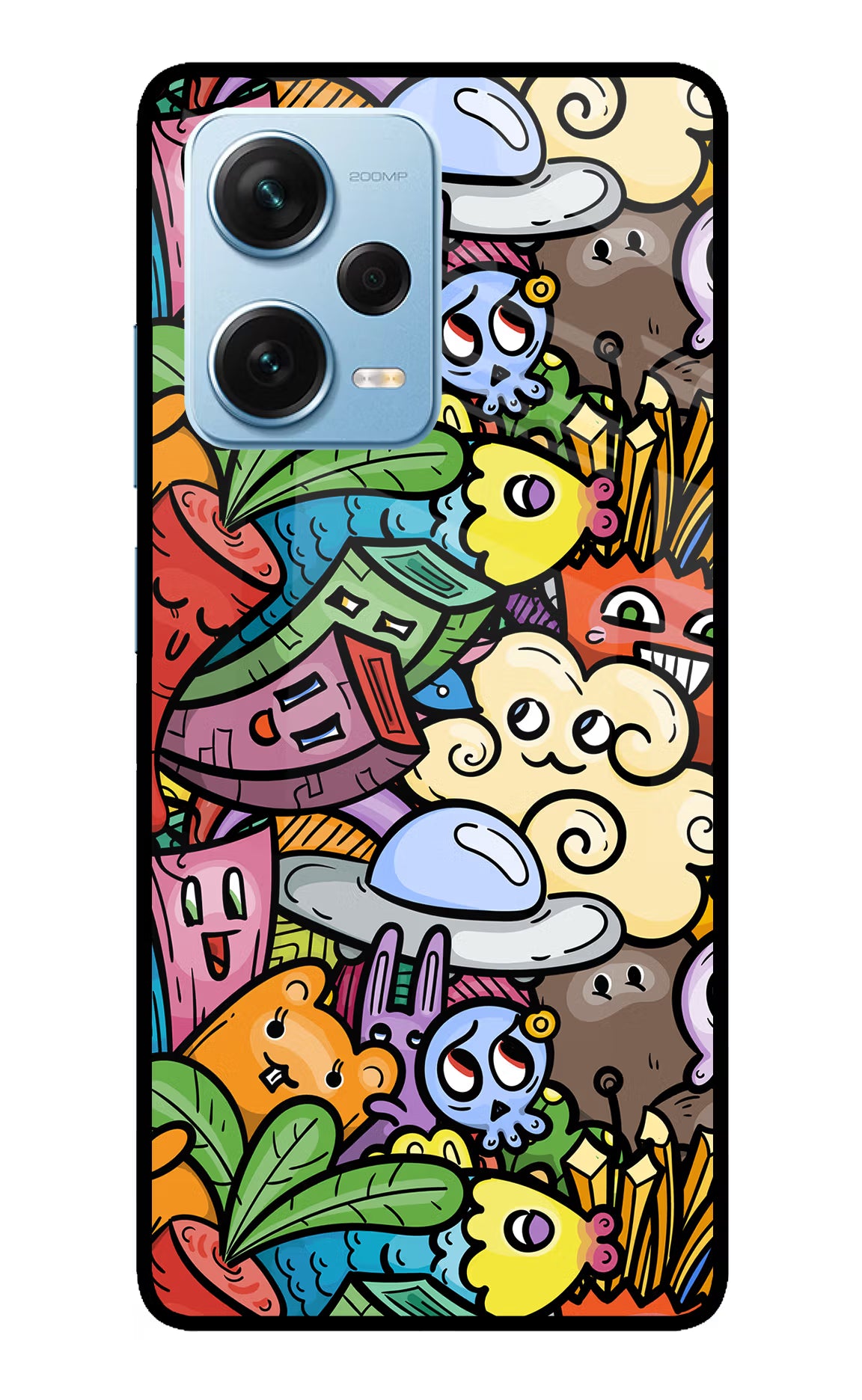 Veggie Doodle Redmi Note 12 Pro+ 5G Glass Case