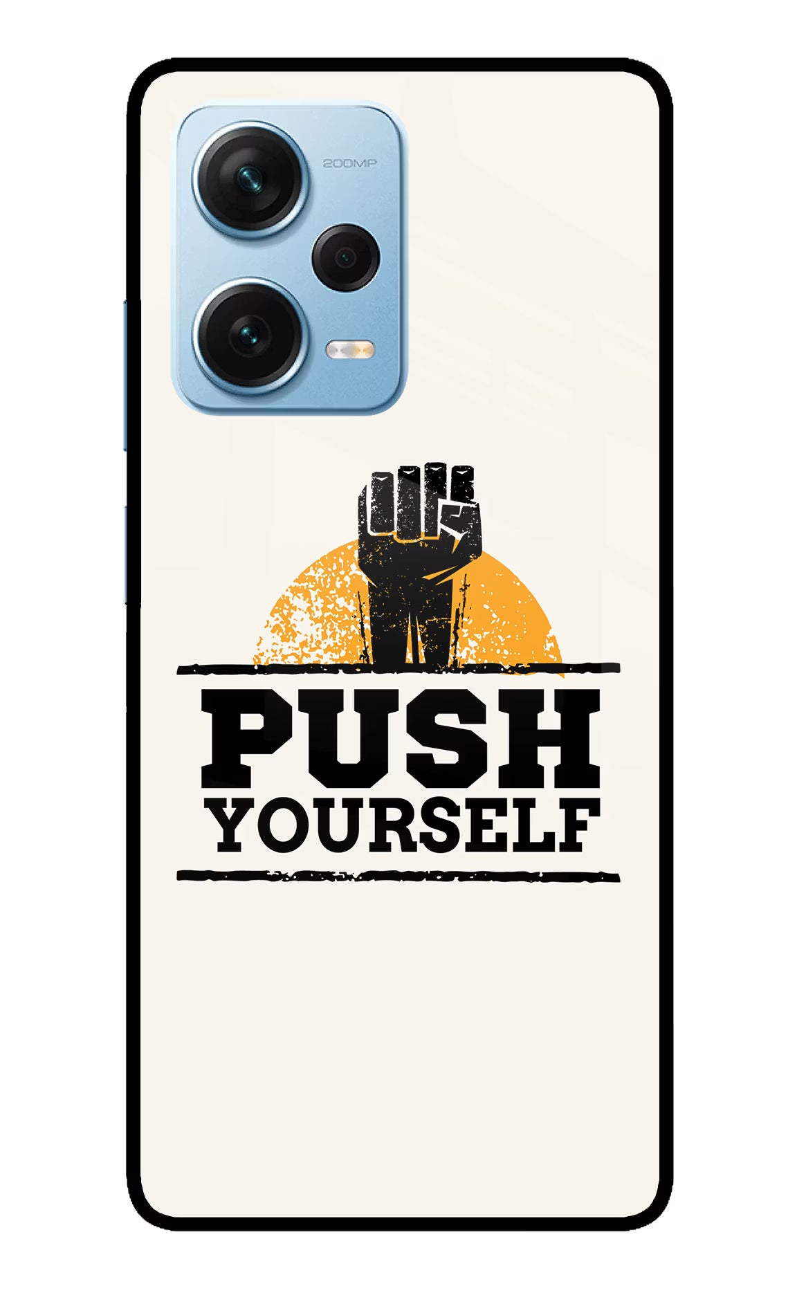 Push Yourself Redmi Note 12 Pro+ 5G Glass Case Back Cover by Casekaro