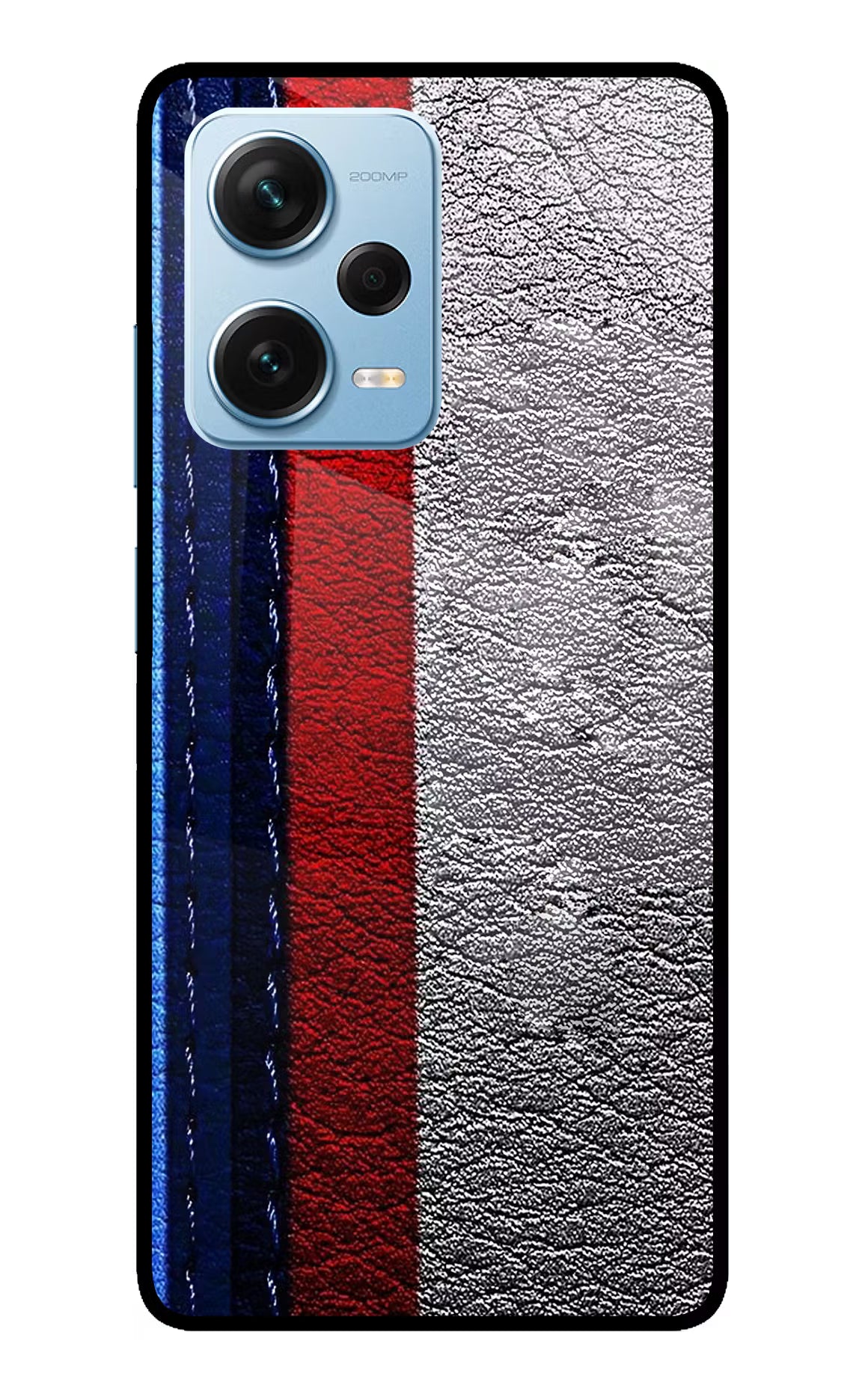 BMW Stripes Redmi Note 12 Pro+ 5G Glass Case Back Cover by Casekaro