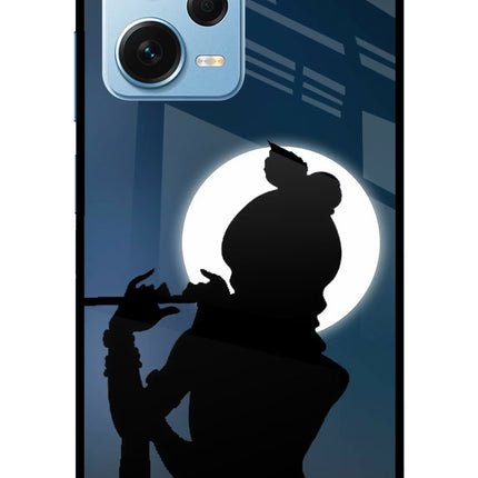 Shri Krishna Silhouette Redmi Note 12 Pro+ 5G Glass Case Back Cover by Casekaro
