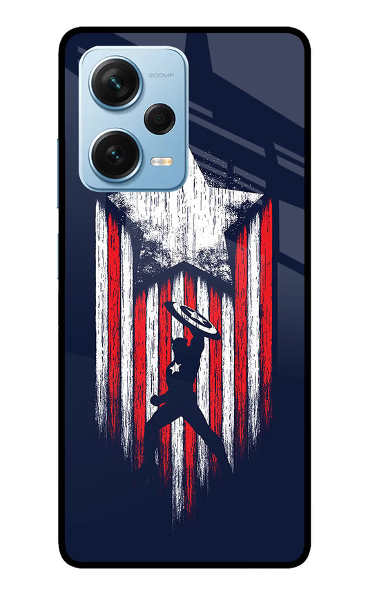 Captain America Marvel Art Redmi Note 12 Pro+ 5G Glass Case