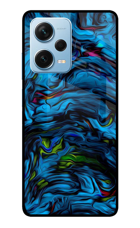 Dark Blue Abstract Redmi Note 12 Pro+ 5G Glass Case