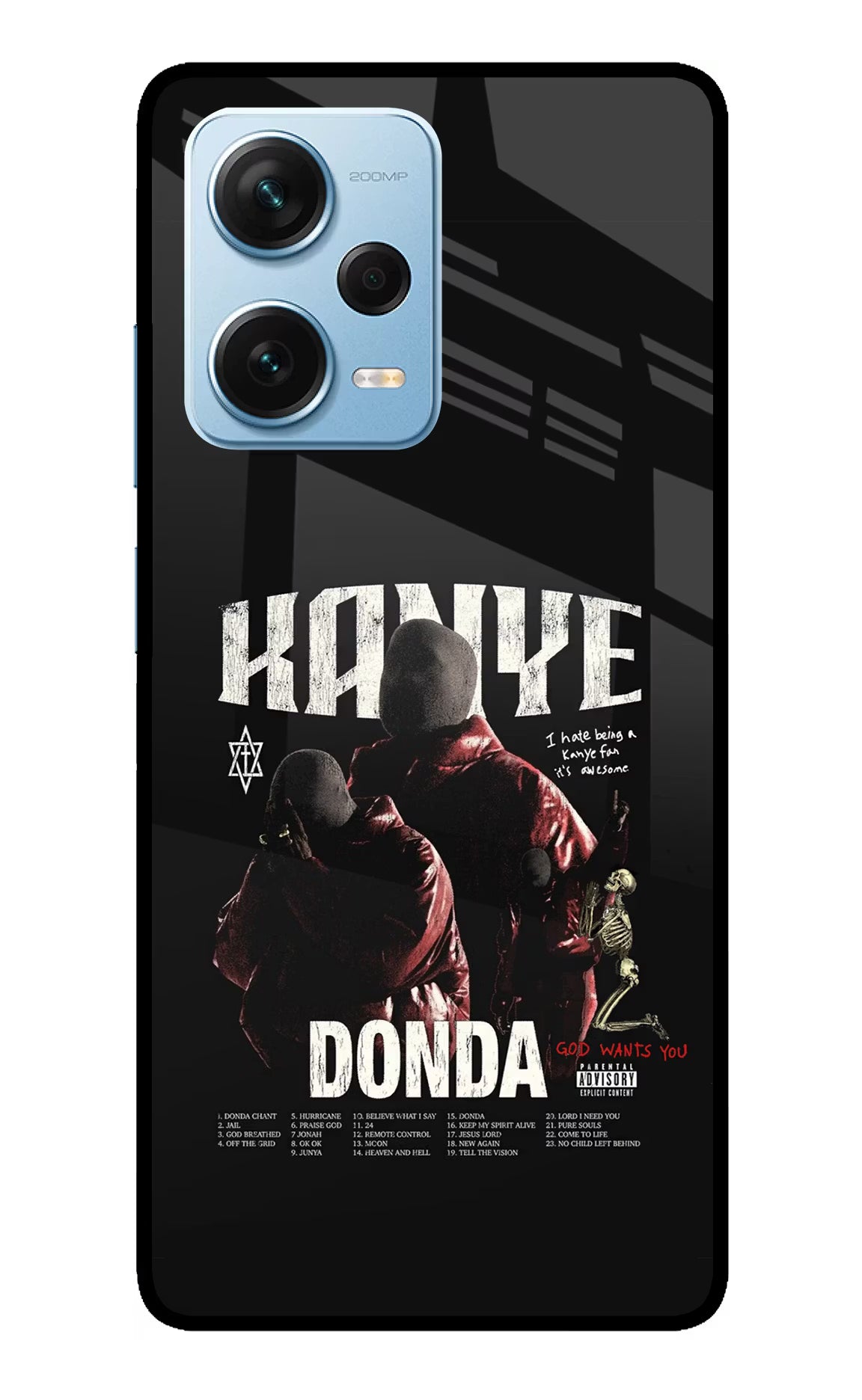 Donda Kanye West Redmi Note 12 Pro+ 5G Glass Case
