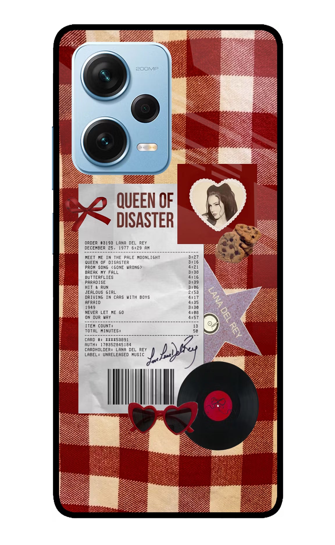 Queen of Disaster Redmi Note 12 Pro+ 5G Glass Case Back Cover by Casekaro