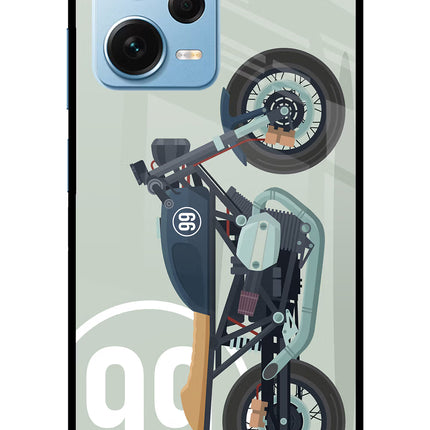 Classic Cafe Racer 99 Redmi Note 12 Pro+ 5G Glass Case Back Cover by Casekaro