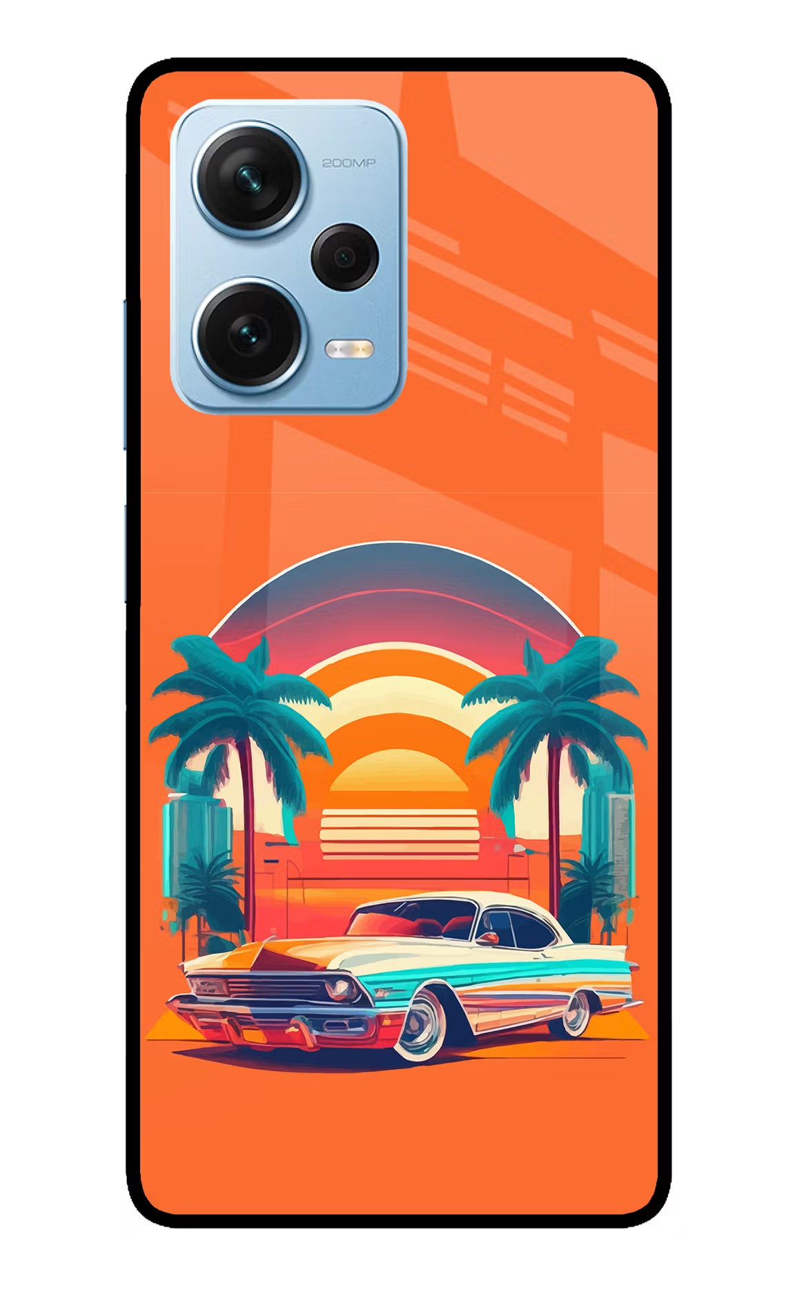 Palm Drive 80s Redmi Note 12 Pro+ 5G Glass Case