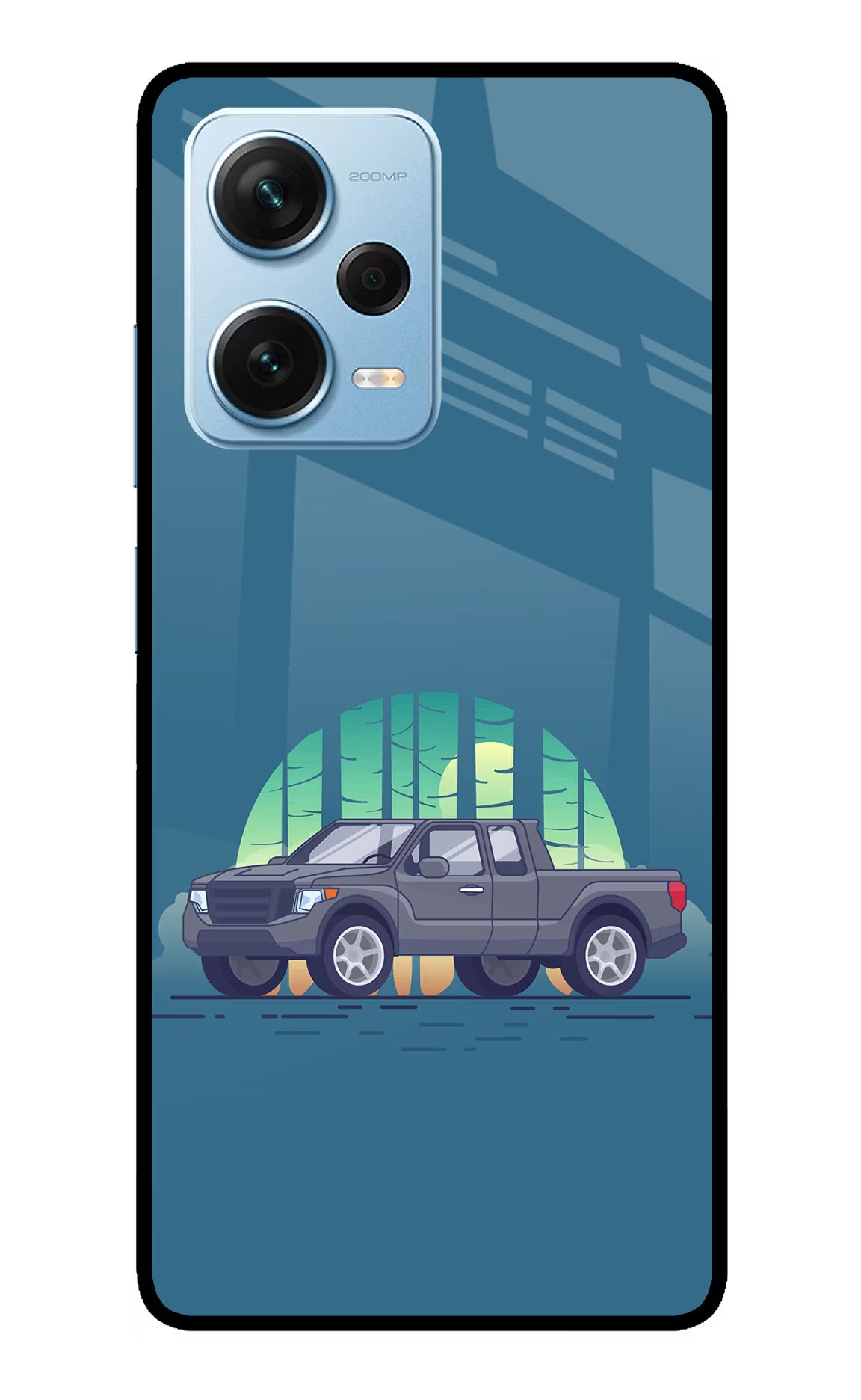 Retro Garage Vibe Redmi Note 12 Pro+ 5G Glass Case Back Cover by Casekaro