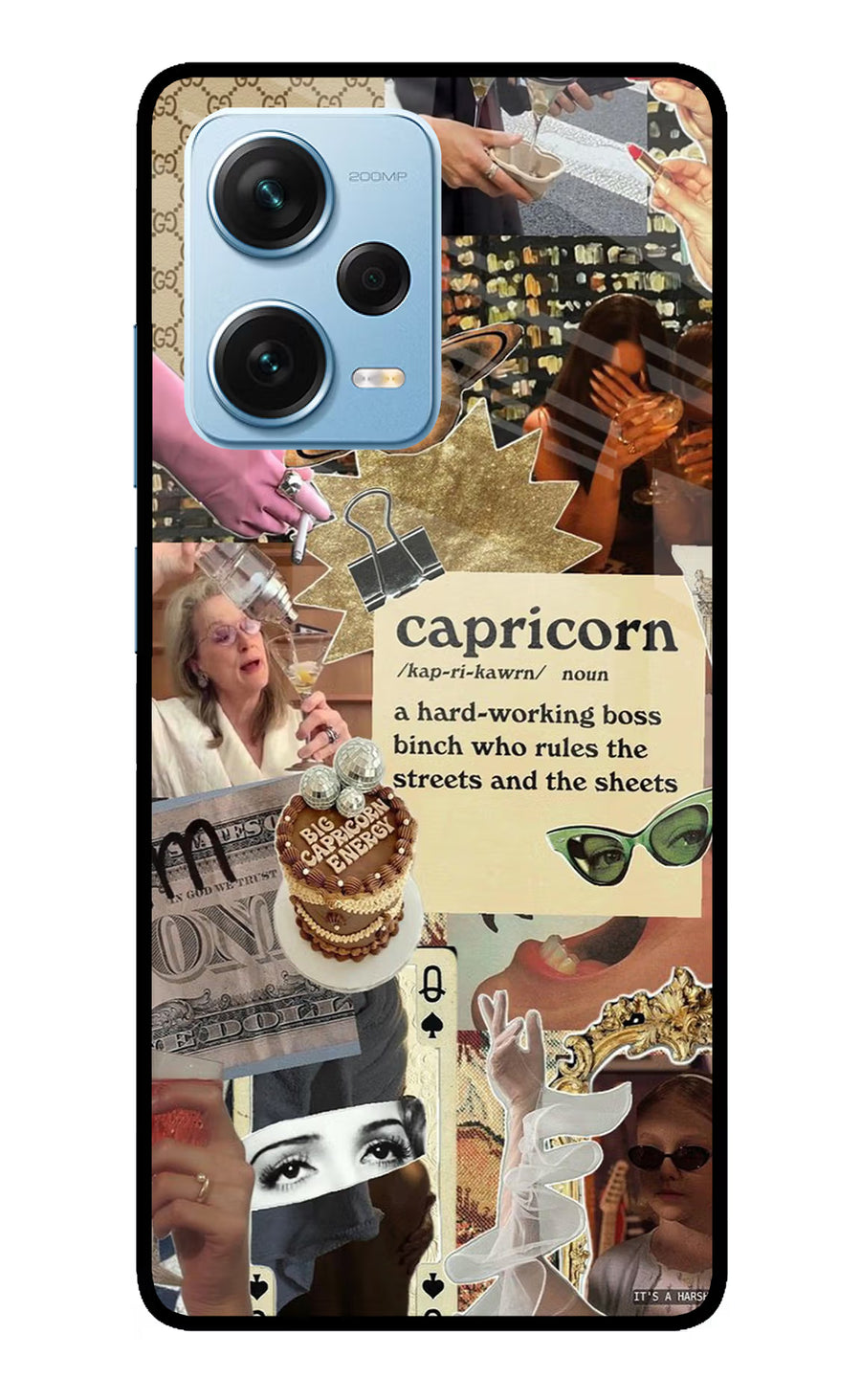 Capricorn Zodiac Redmi Note 12 Pro+ 5G Back Cover, Glass case