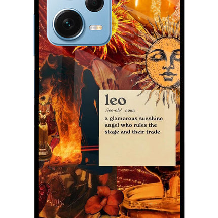 Leo Zodiac Redmi Note 12 Pro+ 5G Glass Case Back Cover by Casekaro