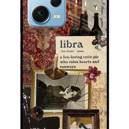 Libra Zodiac Redmi Note 12 Pro+ 5G Glass Case Back Cover by Casekaro
