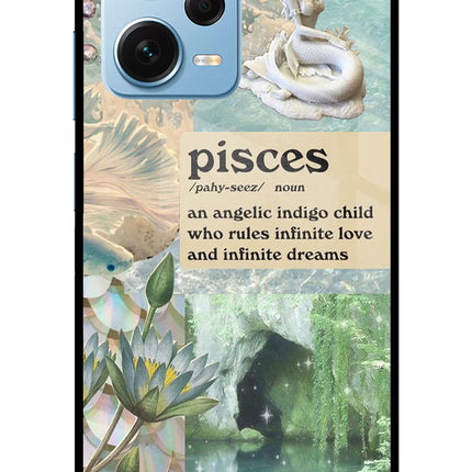 Pisces Zodiac Redmi Note 12 Pro+ 5G Glass Case Back Cover by Casekaro