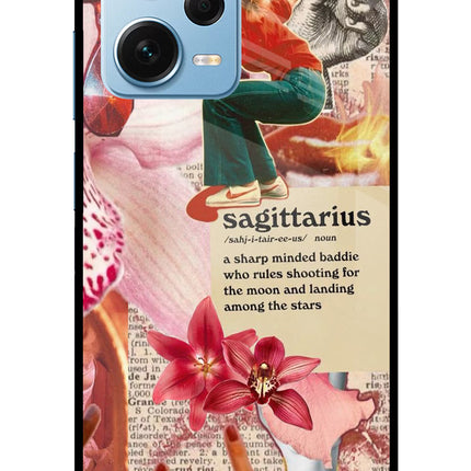 Sagittarius Zodiac Redmi Note 12 Pro+ 5G Glass Case Back Cover by Casekaro