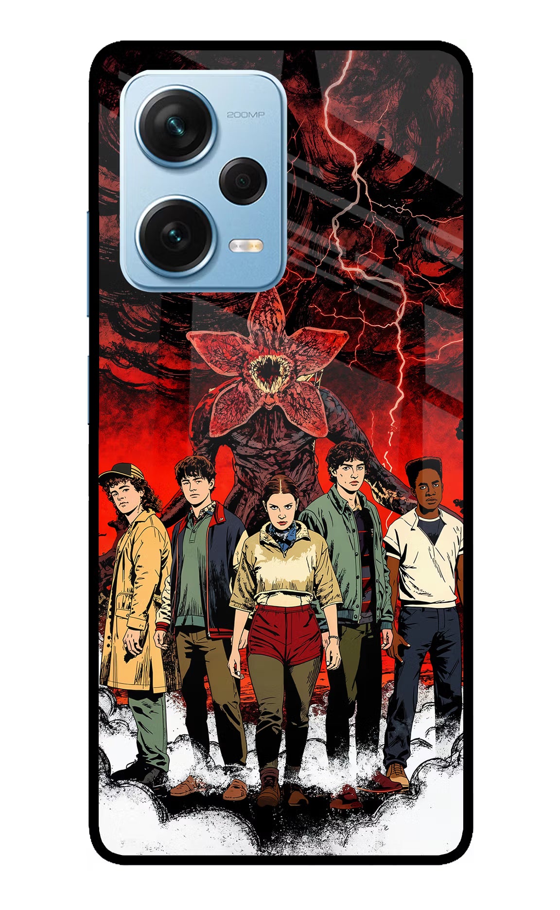 Ordinary Things Characters Redmi Note 12 Pro+ 5G Glass Case Back Cover by Casekaro