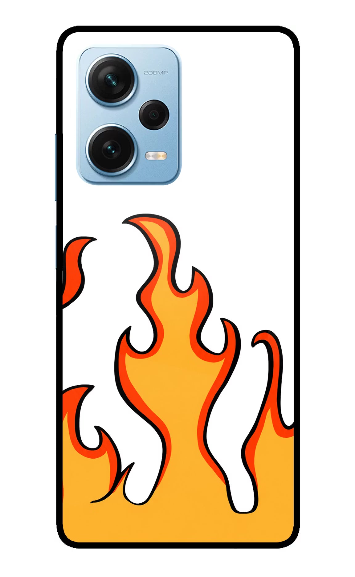 Fired Up – White Redmi Note 12 Pro+ 5G Glass Case Back Cover by Casekaro