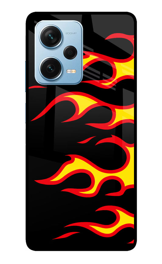 Side Sweep Flames Redmi Note 12 Pro+ 5G Glass Case