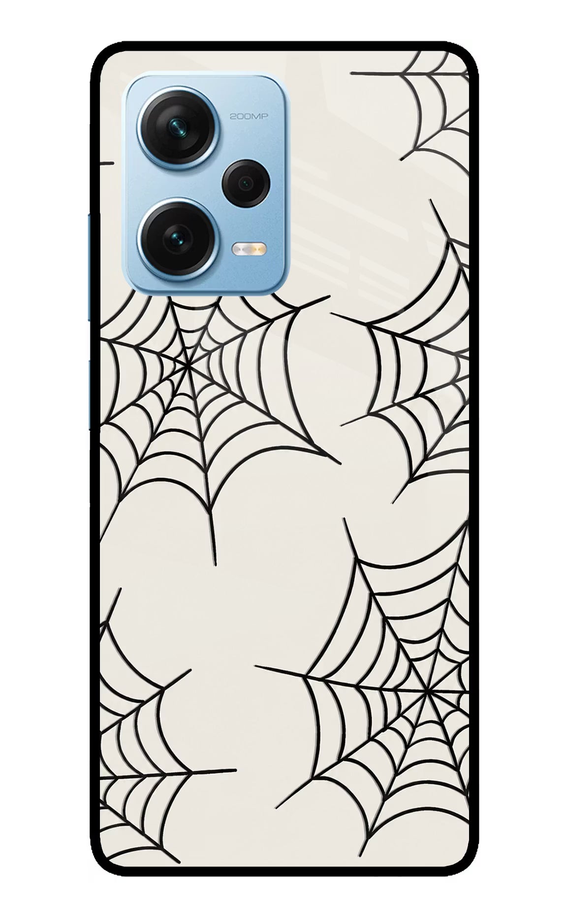Spider Web Redmi Note 12 Pro+ 5G Glass Case Back Cover by Casekaro