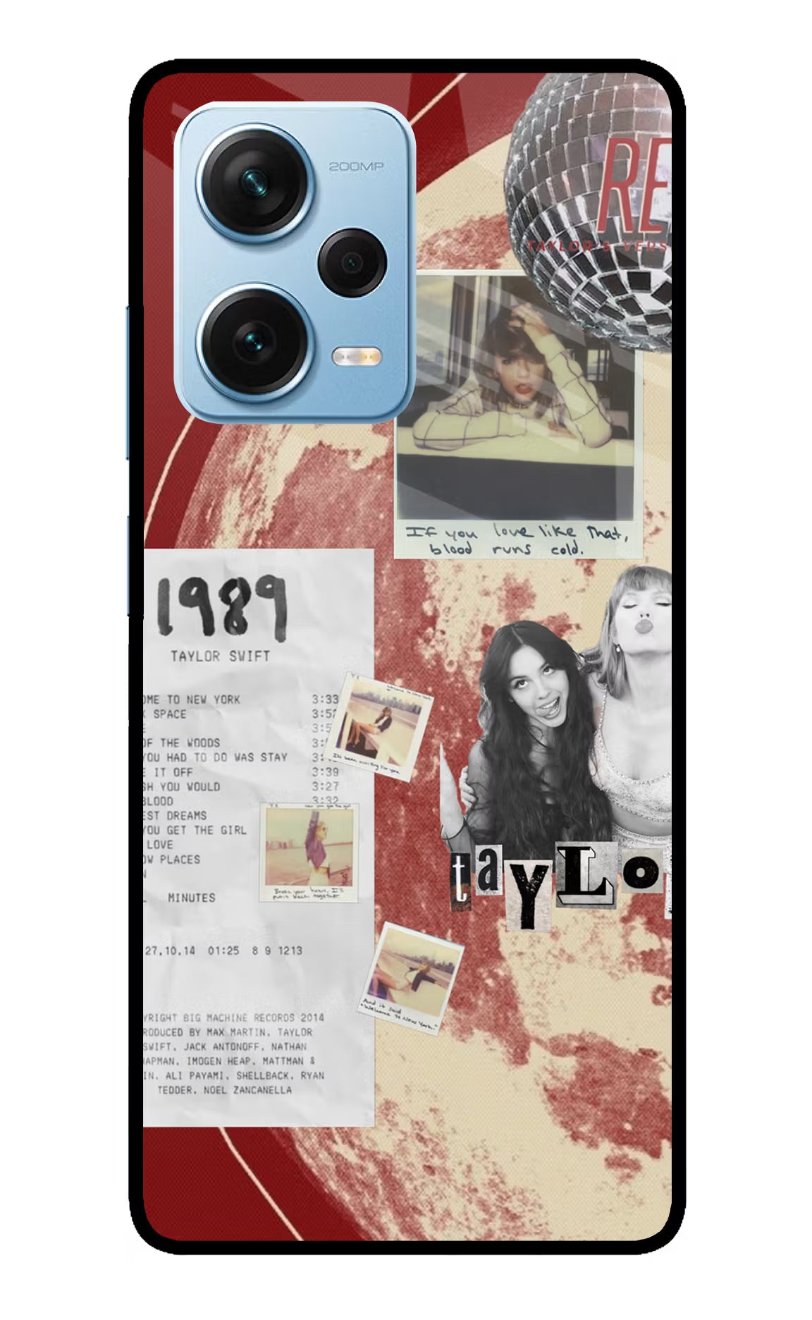 Taylor Swift Redmi Note 12 Pro+ 5G Glass Case Back Cover by Casekaro