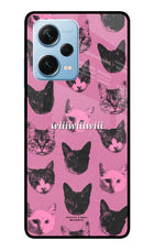 Pink Cats Redmi Note 12 Pro+ 5G Glass Case