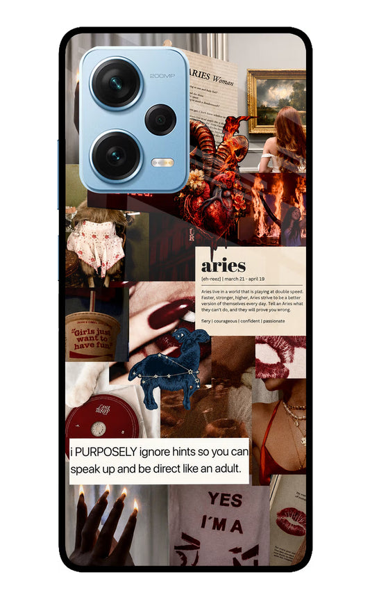 Zodiac Aries Redmi Note 12 Pro+ 5G Glass Case