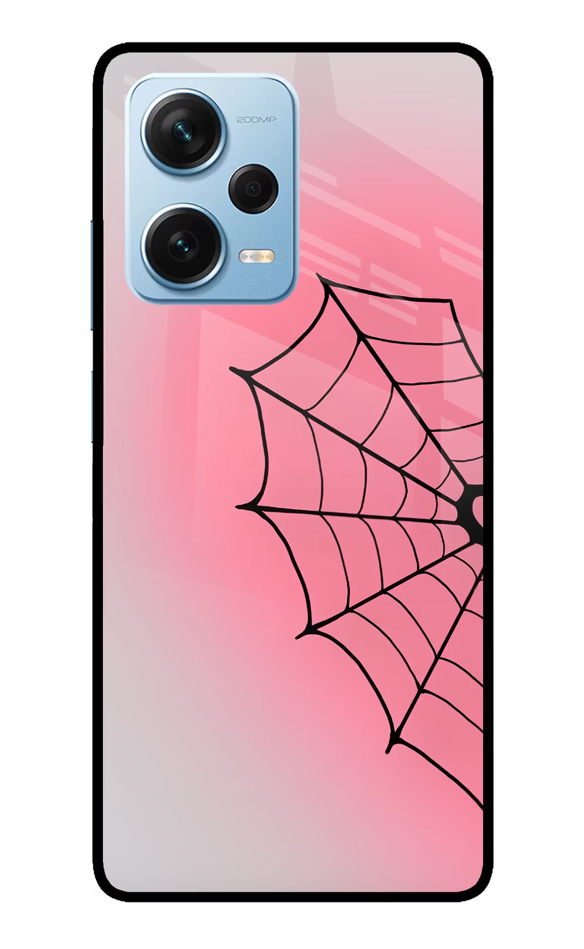 Pink Web Redmi Note 12 Pro+ 5G Glass Case