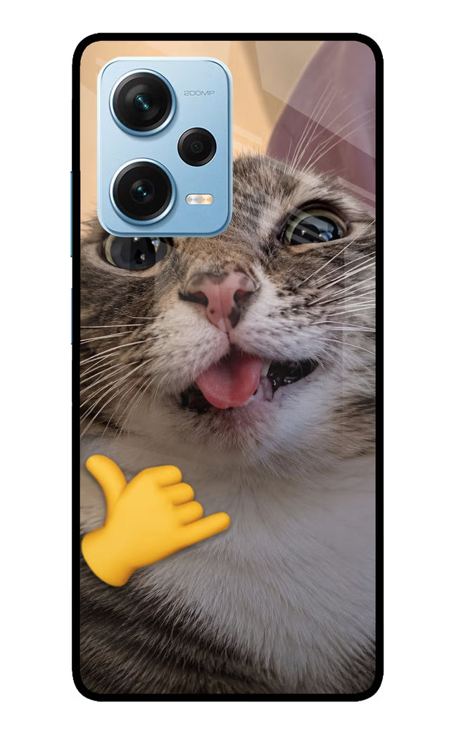 Silly Cat Call Redmi Note 12 Pro+ 5G Glass Case