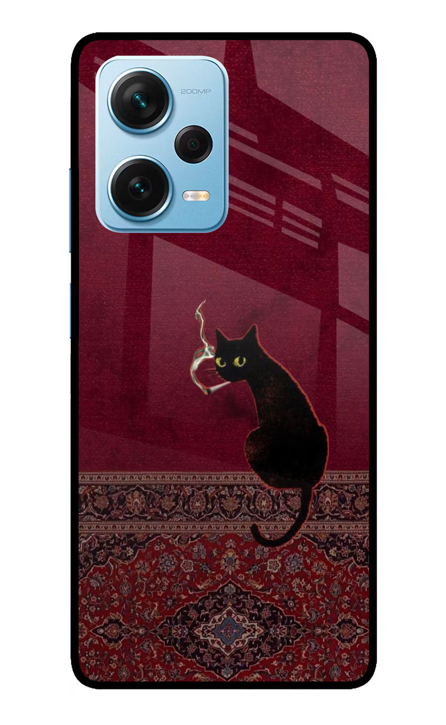 Midnight Cat Redmi Note 12 Pro+ 5G Back Cover, Glass case