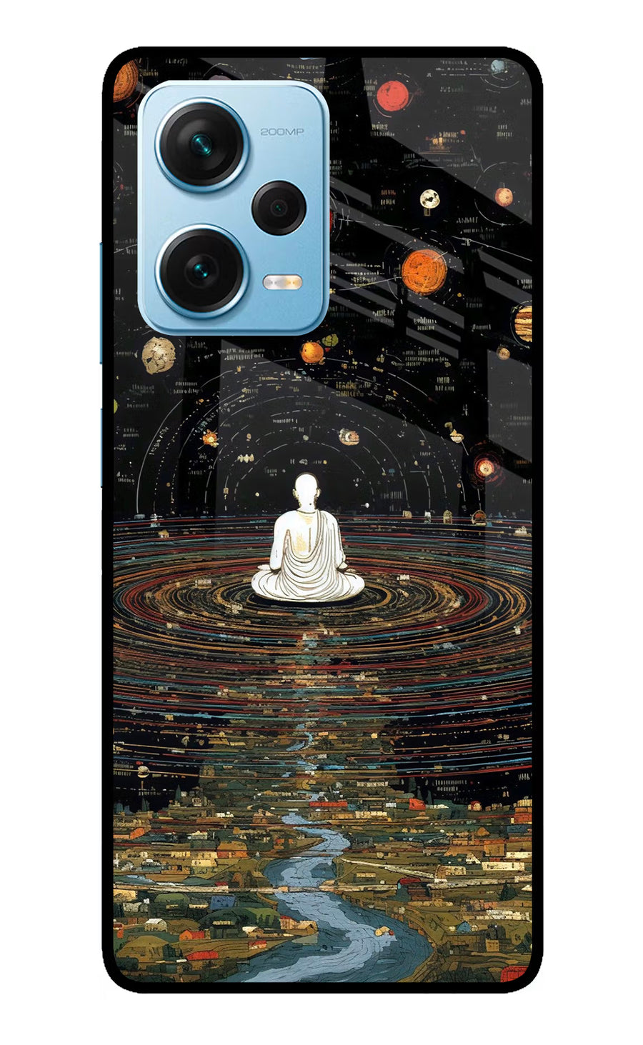 Space Monk Redmi Note 12 Pro+ 5G Back Cover, Glass case