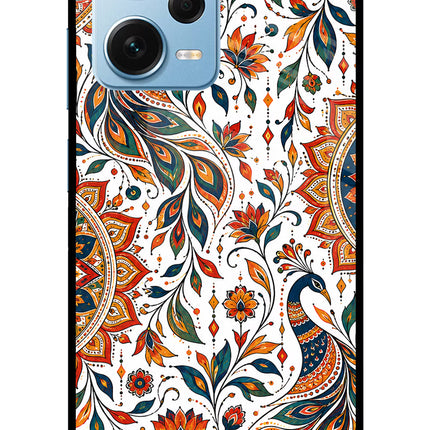 White Mayura Redmi Note 12 Pro+ 5G Glass Case
