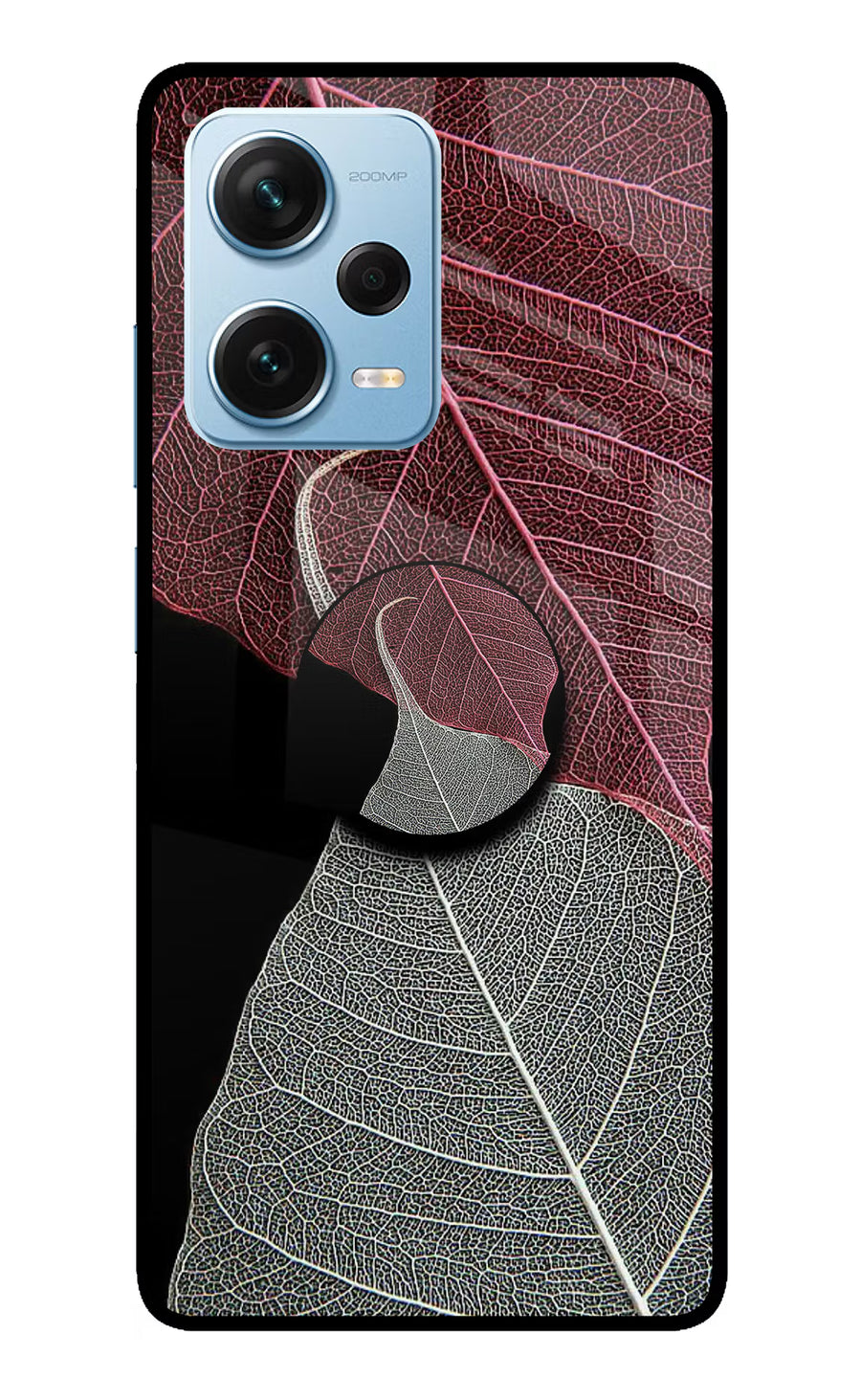 Leaf Pattern Redmi Note 12 Pro+ 5G Pop Case, Glass case