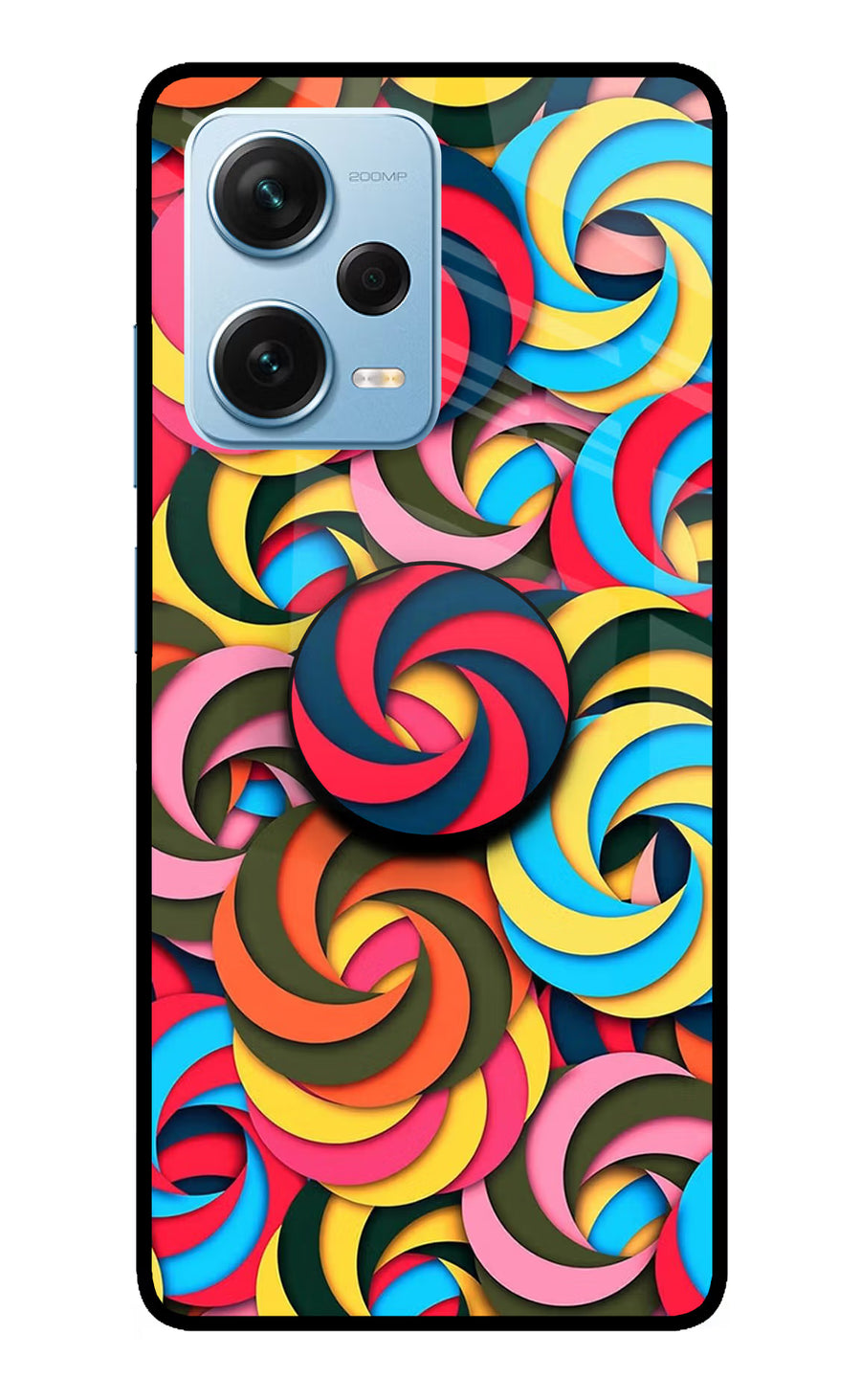 Spiral Pattern Redmi Note 12 Pro+ 5G Pop Case, Glass case