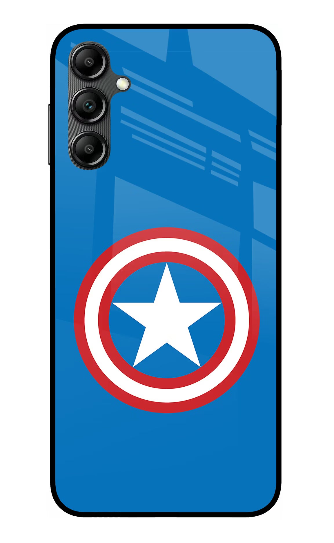 Captain America Logo Samsung A14 5G Glass Case Back Cover by Casekaro