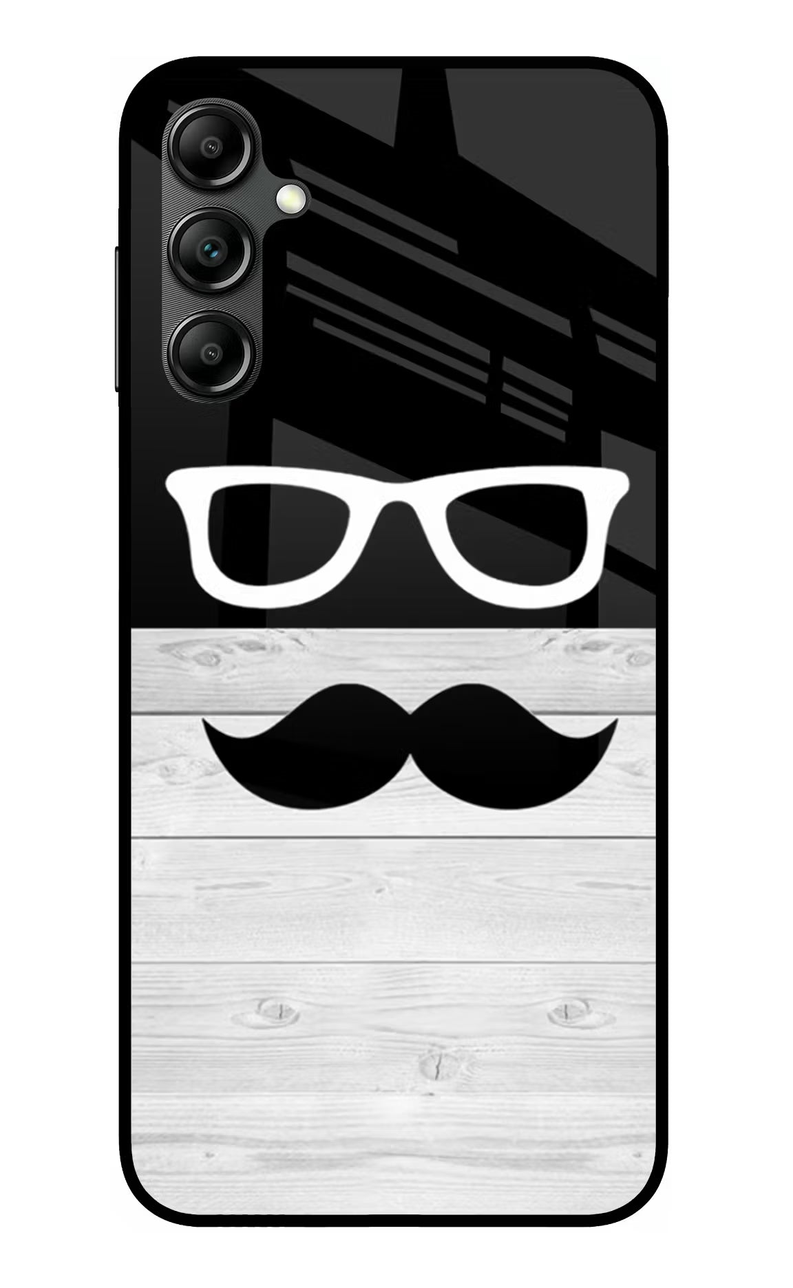 Mustache Samsung A14 5G Glass Case Back Cover by Casekaro