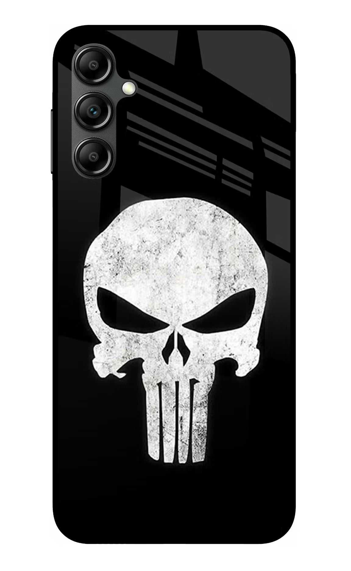 Punisher Skull Samsung A14 5G Glass Case Back Cover by Casekaro