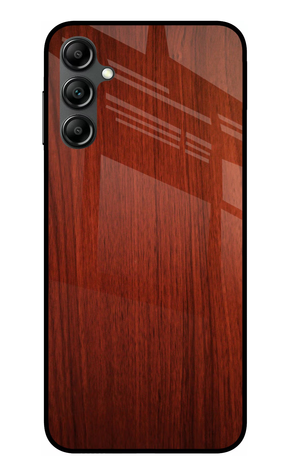 Wooden Plain Pattern Samsung A14 5G Glass Case Back Cover by Casekaro