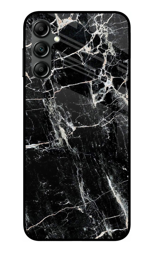 Black Marble Texture Samsung A14 5G Glass Case