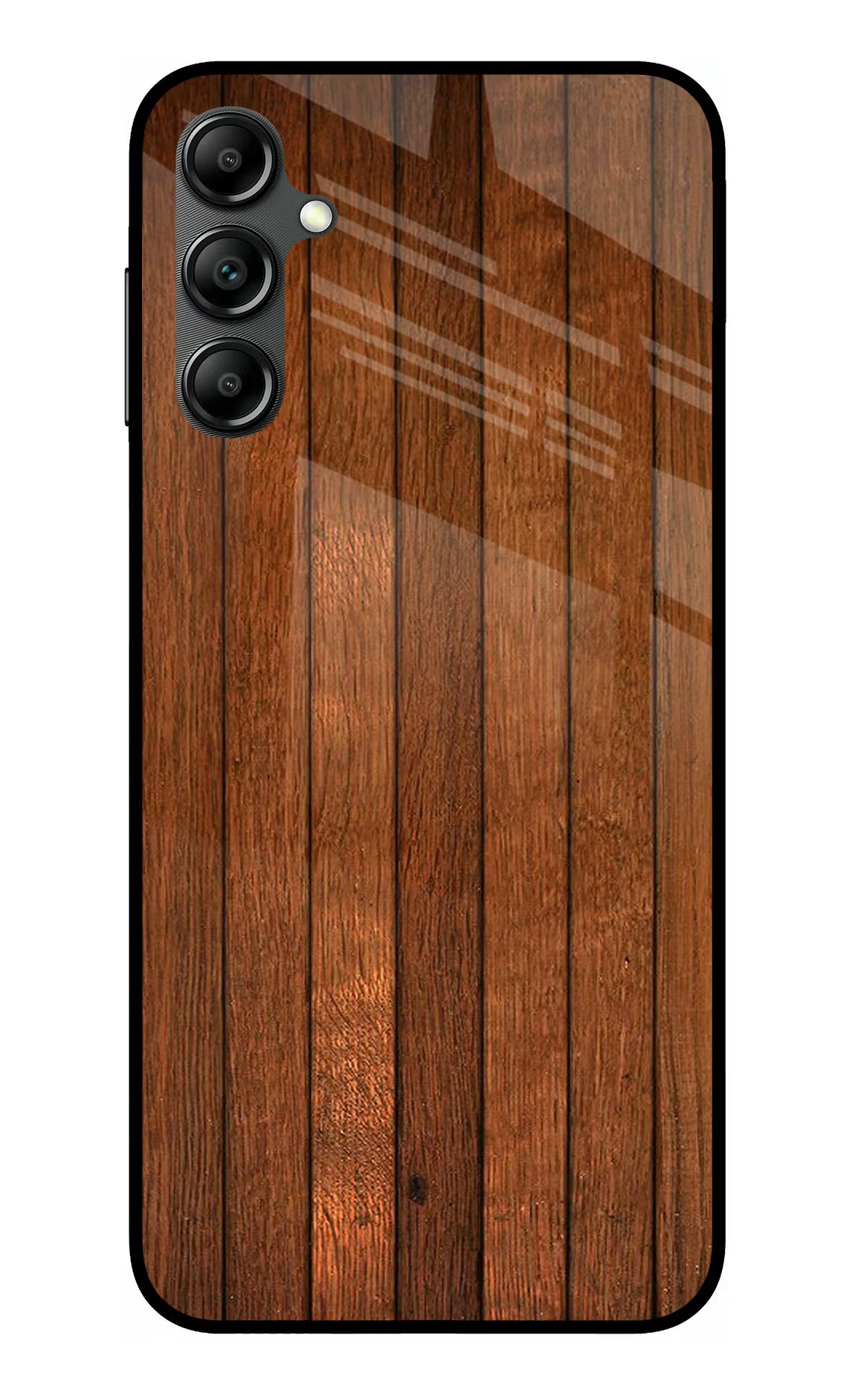 Wooden Artwork Bands Samsung A14 5G Glass Case Back Cover by Casekaro