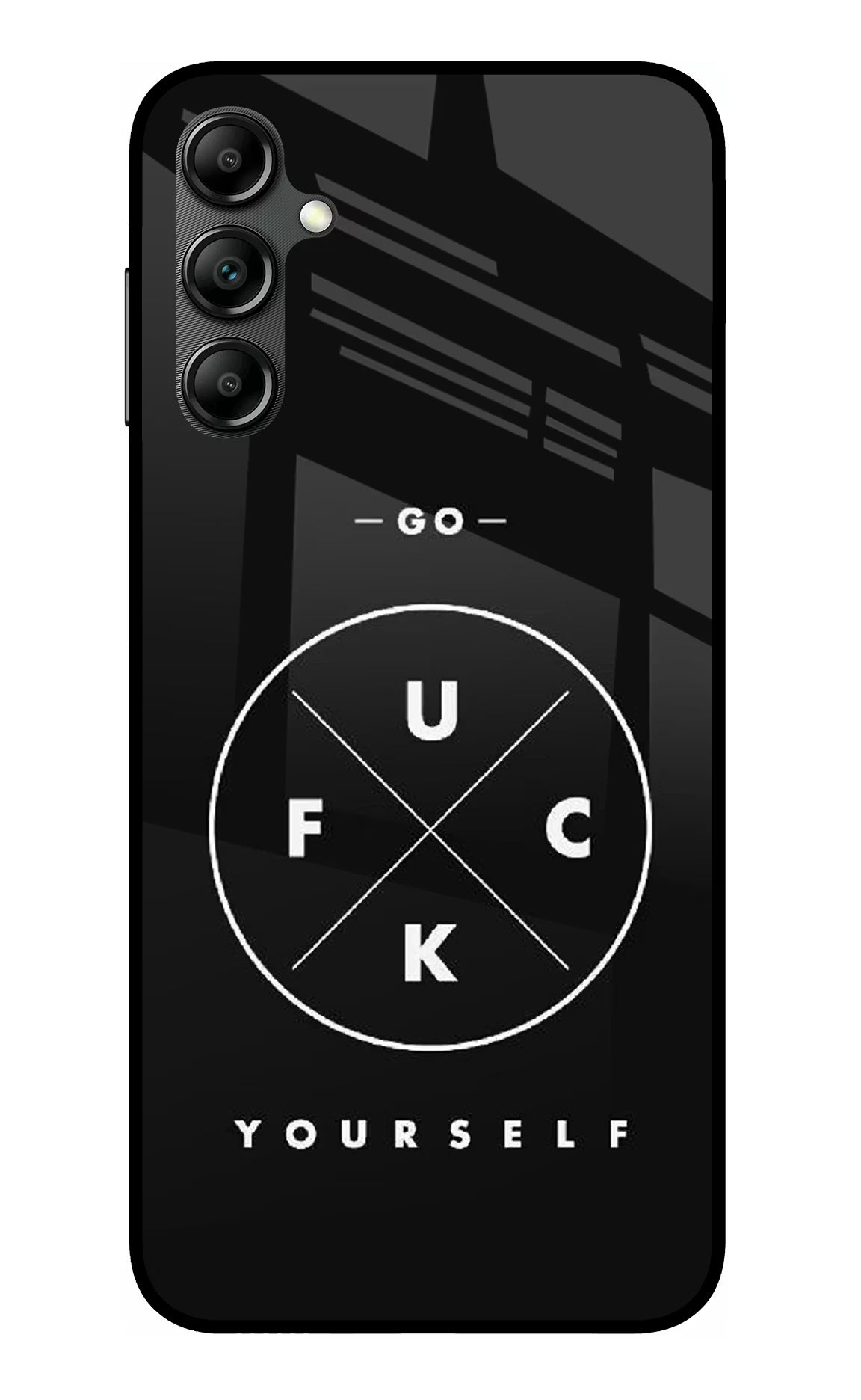 Go Fuck Yourself Samsung A14 5G Glass Case Back Cover by Casekaro