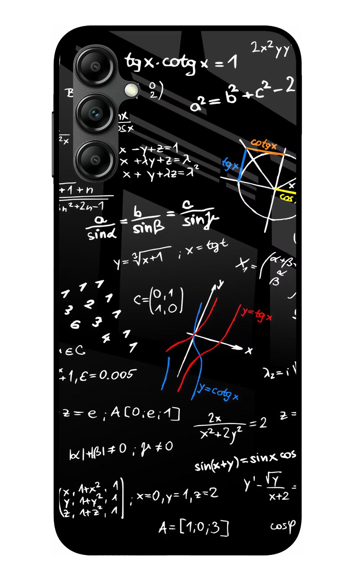 Mathematics Formula Samsung A14 5G Glass Case Back Cover by Casekaro