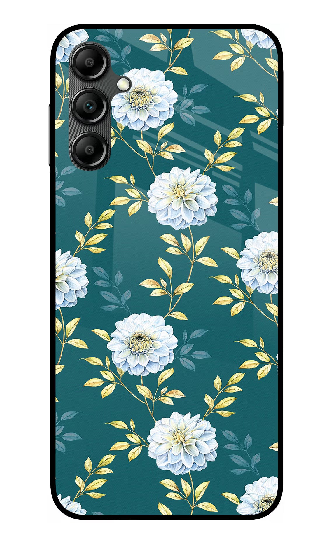 Flowers Samsung A14 5G Glass Case Back Cover by Casekaro