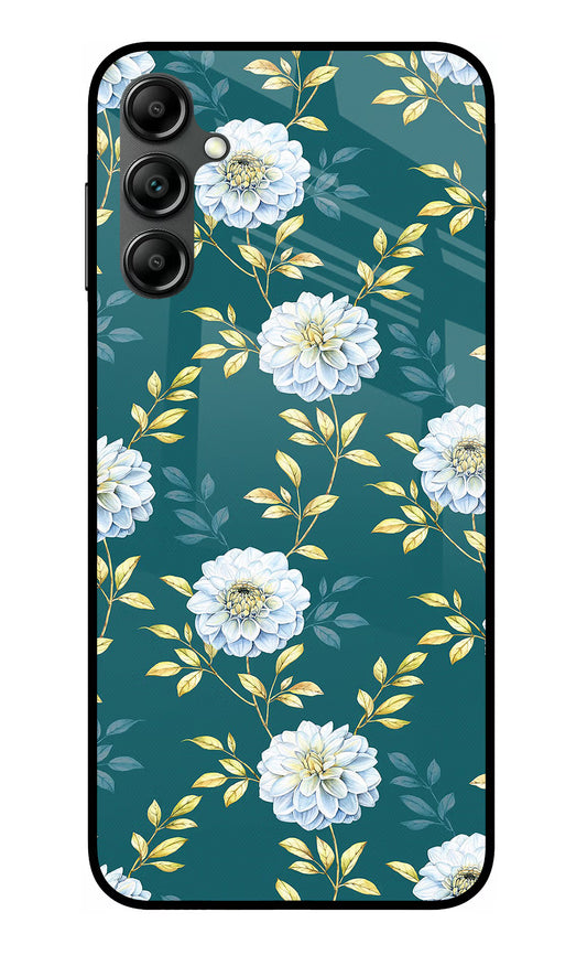 Flowers Samsung A14 5G Glass Case