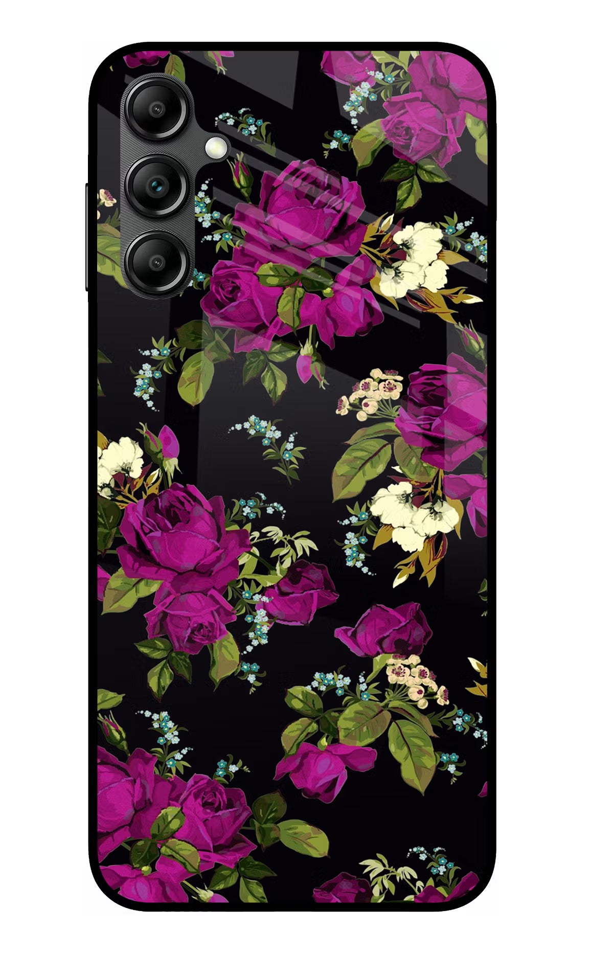 Flowers Samsung A14 5G Glass Case Back Cover by Casekaro