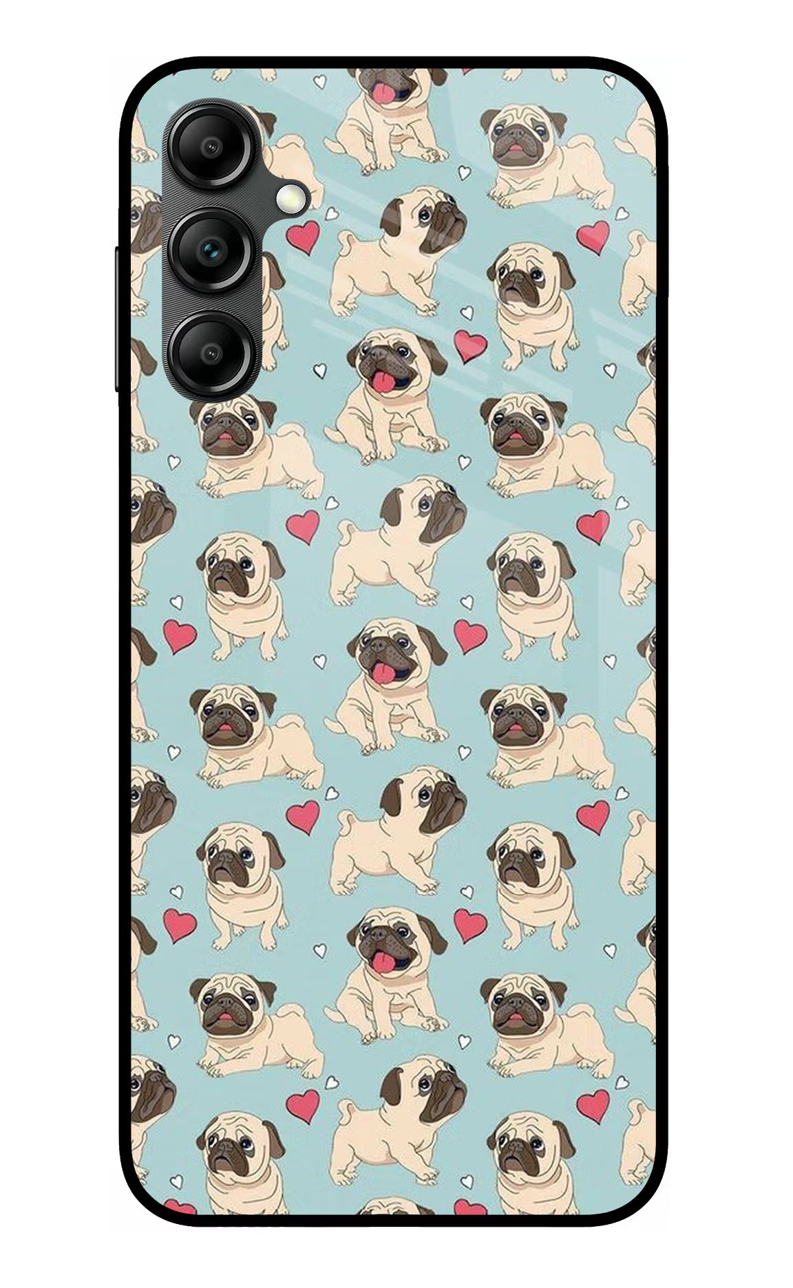 Pug Dog Samsung A14 5G Glass Case Back Cover by Casekaro