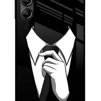 Black Tie Samsung A14 5G Glass Case