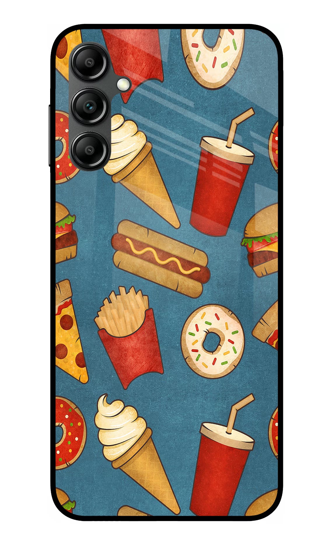 Foodie Samsung A14 5G Glass Case Back Cover by Casekaro