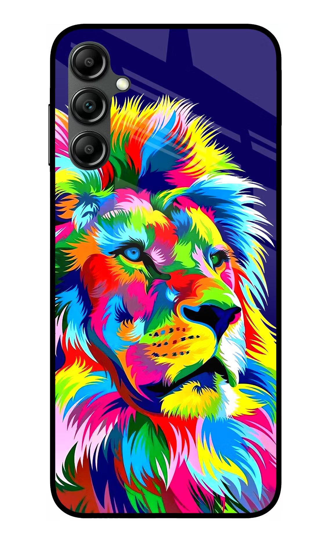 Vector Art Lion Samsung A14 5G Glass Case Back Cover by Casekaro