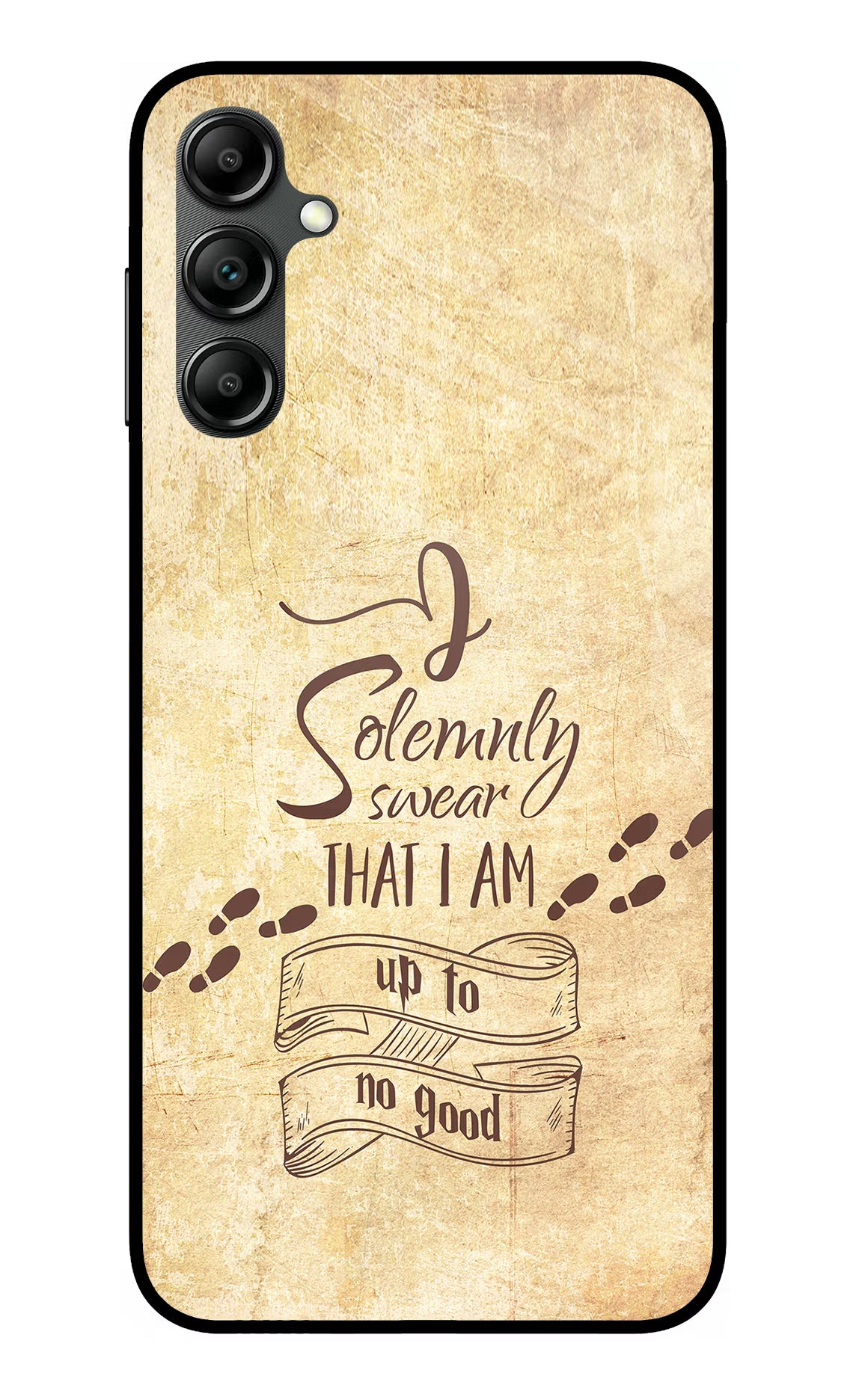 I Solemnly swear that i up to no good Samsung A14 5G Glass Case Back Cover by Casekaro