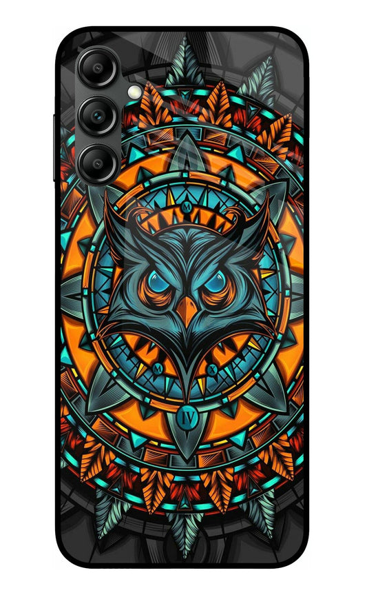 Angry Owl Art Samsung A14 5G Glass Case