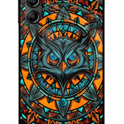 Angry Owl Art Samsung A14 5G Glass Case Back Cover by Casekaro